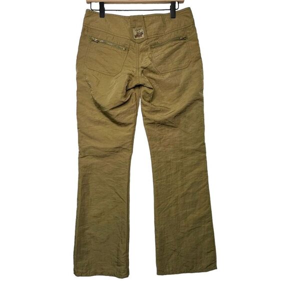 lei Authentic Scout Nylon Cargo Khaki pants Women's Size 5 low rise y2k coquette - Picture 2 of 8